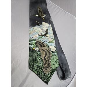 FREE MAN APPAREL American Eagle All Silk Made in USA Neck Tie